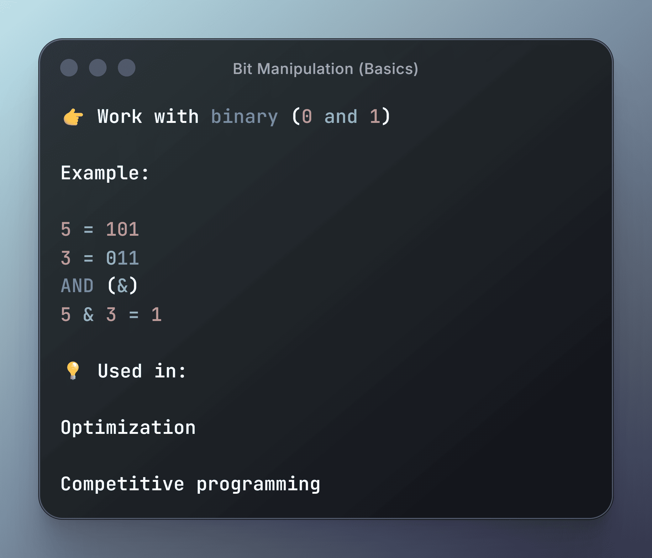 Bit Manipulation Basics